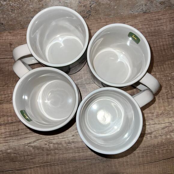 Vintage Y2K John Deere Coffee Mug Cups Gibson Tractor Farming Barn Lot of 4 2000 - Picture 3 of 5